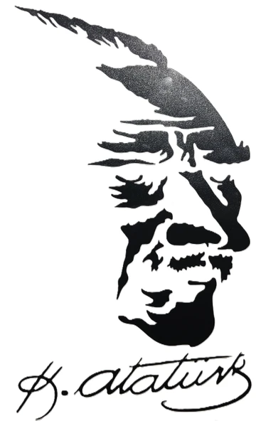 Ce-Ka Mustafa Kemal Atatürk Resmi ve İmzası (1) Araç Sticker